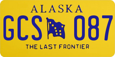 AK license plate GCS087
