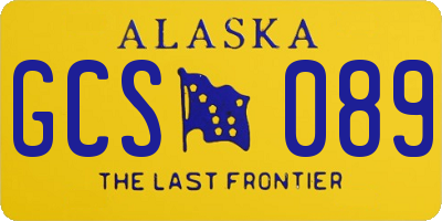 AK license plate GCS089