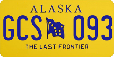 AK license plate GCS093