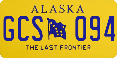 AK license plate GCS094