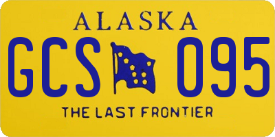 AK license plate GCS095