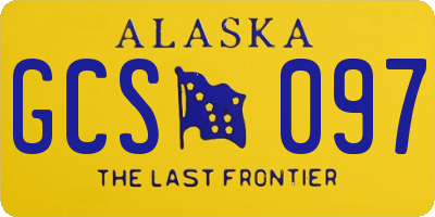 AK license plate GCS097