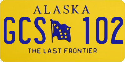 AK license plate GCS102