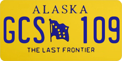 AK license plate GCS109