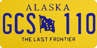 AK license plate GCS110