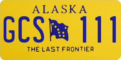 AK license plate GCS111