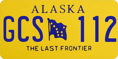 AK license plate GCS112
