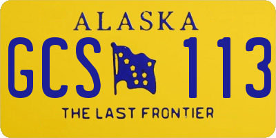 AK license plate GCS113