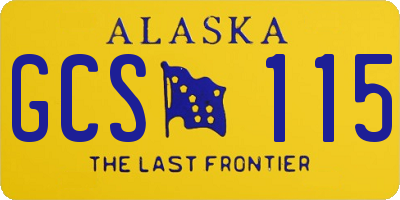 AK license plate GCS115
