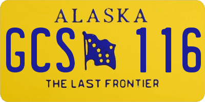 AK license plate GCS116