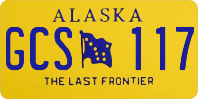 AK license plate GCS117
