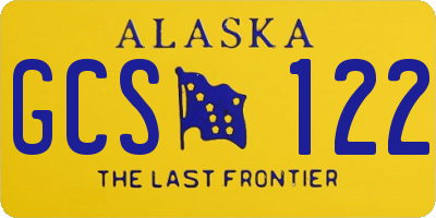 AK license plate GCS122