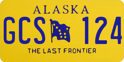 AK license plate GCS124