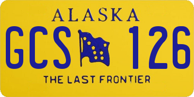 AK license plate GCS126