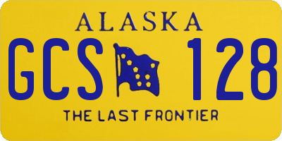 AK license plate GCS128