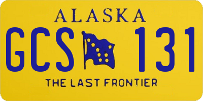 AK license plate GCS131