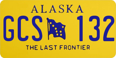 AK license plate GCS132