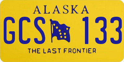 AK license plate GCS133