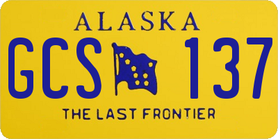 AK license plate GCS137