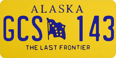 AK license plate GCS143