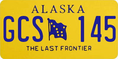 AK license plate GCS145