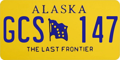 AK license plate GCS147