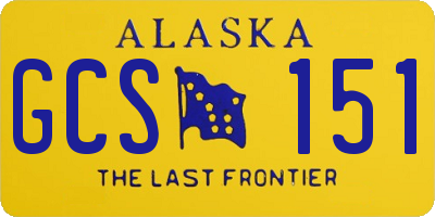 AK license plate GCS151