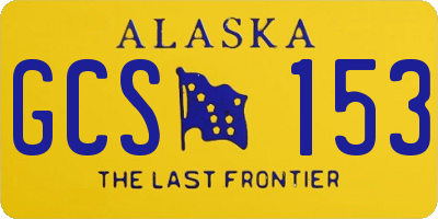 AK license plate GCS153