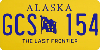 AK license plate GCS154
