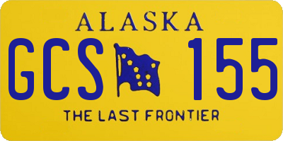 AK license plate GCS155