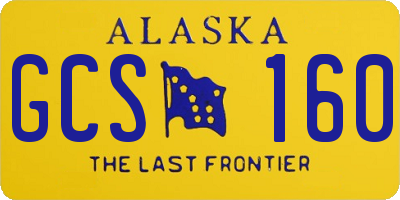 AK license plate GCS160
