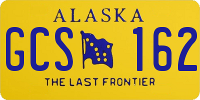 AK license plate GCS162