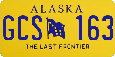 AK license plate GCS163