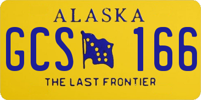 AK license plate GCS166