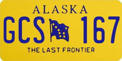 AK license plate GCS167