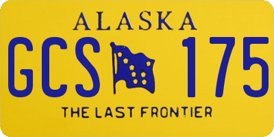 AK license plate GCS175