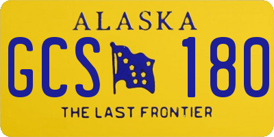 AK license plate GCS180