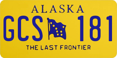AK license plate GCS181