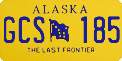 AK license plate GCS185