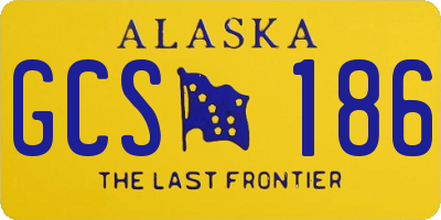 AK license plate GCS186