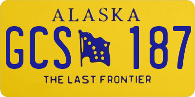 AK license plate GCS187
