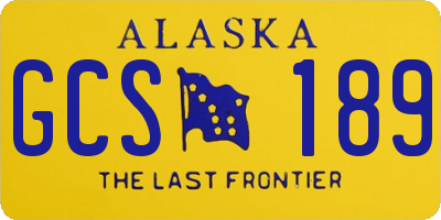 AK license plate GCS189
