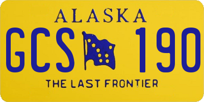 AK license plate GCS190