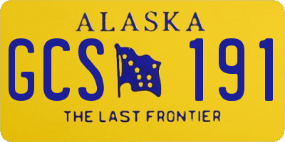 AK license plate GCS191