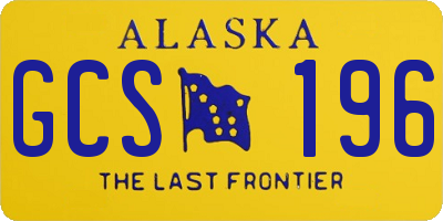 AK license plate GCS196