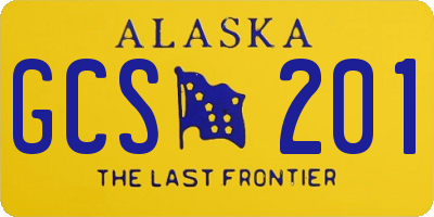 AK license plate GCS201