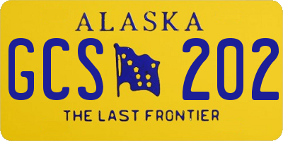 AK license plate GCS202