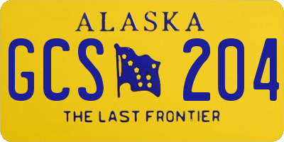 AK license plate GCS204