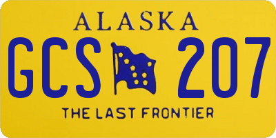 AK license plate GCS207