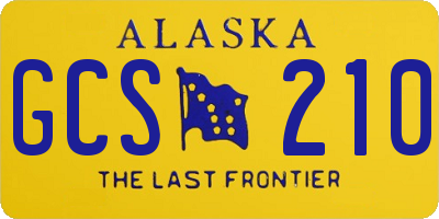 AK license plate GCS210